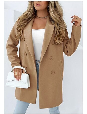 Abrigo recto abotonado Kebello