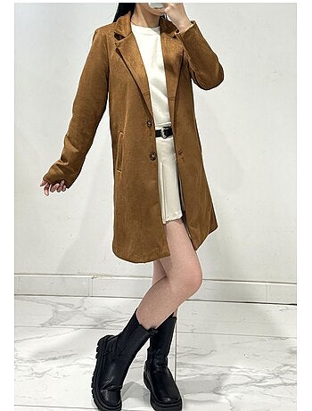 Abrigo recto abotonado Kebello