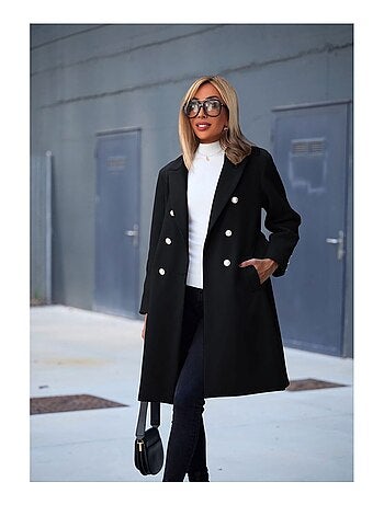 Abrigo recto abotonado Kebello