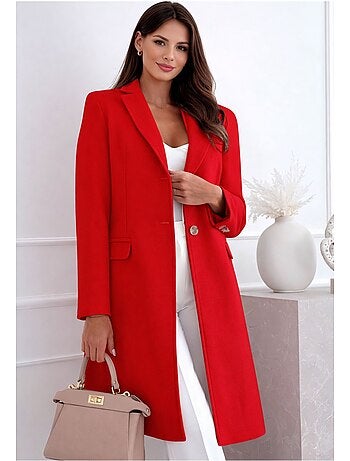 Abrigo recto abotonado Kebello