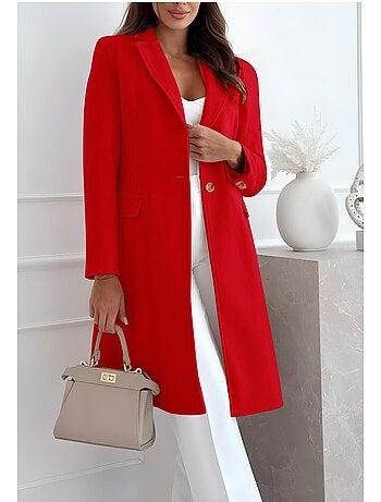 Abrigo recto abotonado Kebello