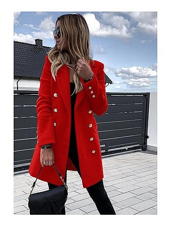 Abrigo recto abotonado Kebello