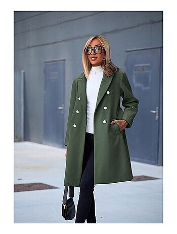 Abrigo recto abotonado Kebello