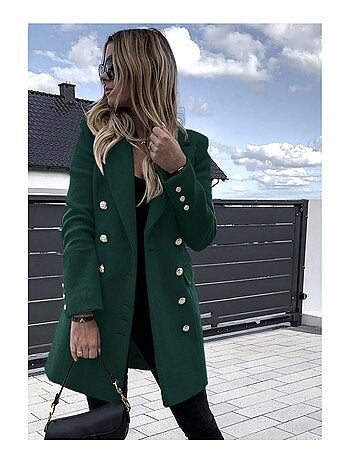 Abrigo recto abotonado Kebello