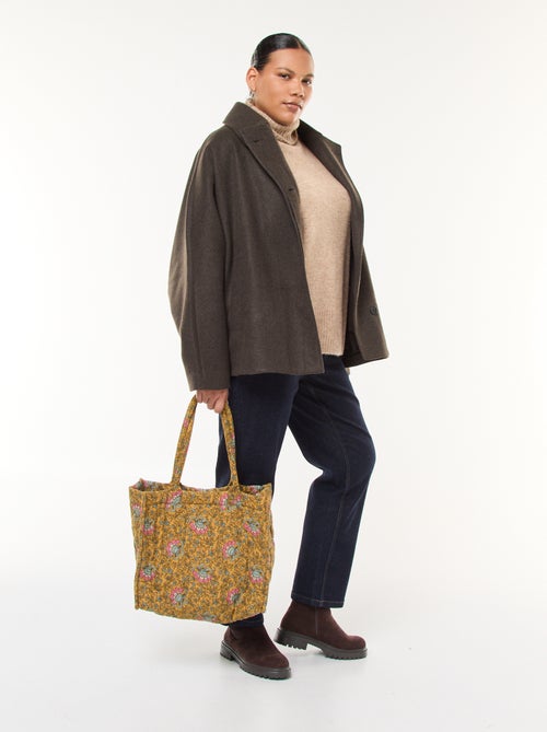 Abrigo tipo capa con efecto lana - Kiabi