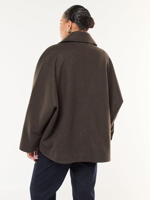 Abrigo tipo capa con efecto lana - Kiabi