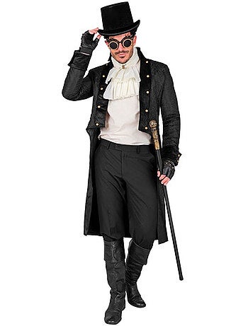 Abrigo victoriano negro para hombre