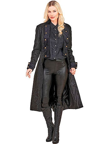 Abrigo victoriano negro para mujer