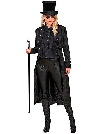 Abrigo victoriano negro para mujer