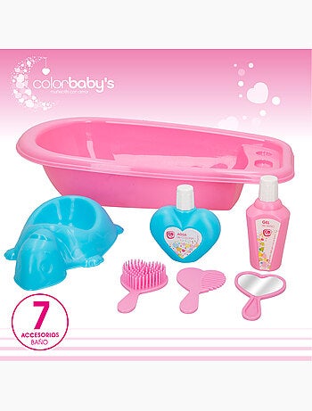 Accesorios bebés de juguete c/bañera colorbaby's