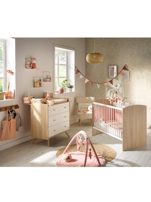 Access guardería completa, cama de 120x60cm y cómoda - Roble - SAUTHON - Kiabi
