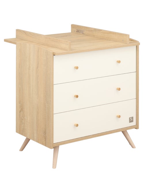Access guardería completa, cama de 120x60cm y cómoda - Roble - SAUTHON - Kiabi