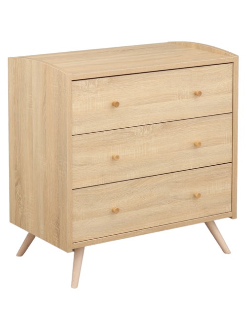 Access guardería completa, cama de 120x60cm y cómoda - Roble - SAUTHON - Kiabi