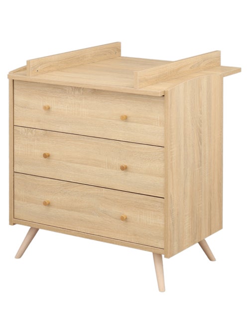 Access guardería completa, cama de 120x60cm y cómoda - Roble - SAUTHON - Kiabi