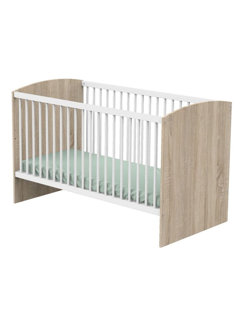 Access nursery, cama de 140x70cm y cómoda - Roble - SAUTHON Blanco Marrón - Kiabi