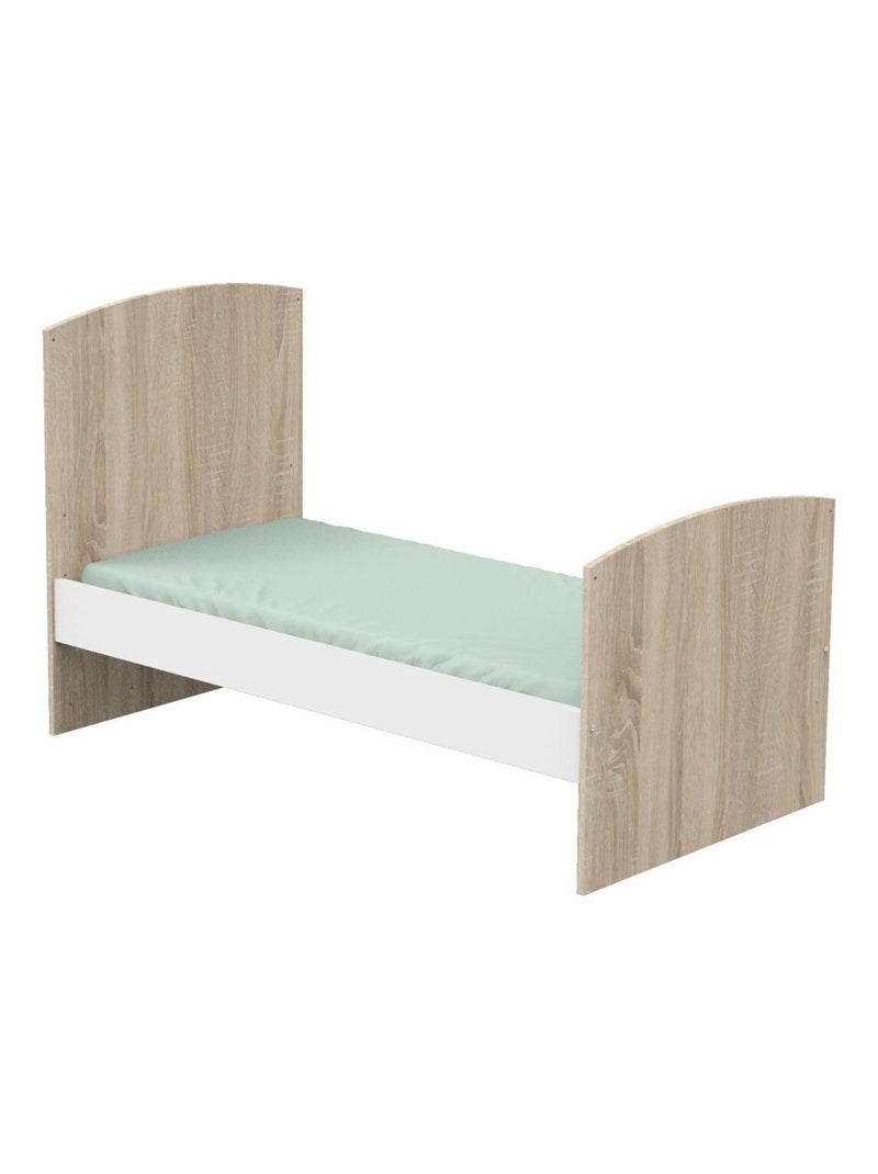 Access nursery, cama de 140x70cm y cómoda - Roble - SAUTHON Blanco Marrón - Kiabi