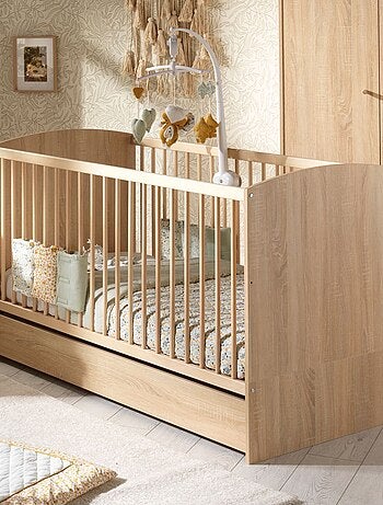 Access nursery, cama de 140x70cm y cómoda - Roble - SAUTHON