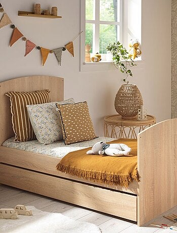 Access nursery, cama de 140x70cm y cómoda - Roble - SAUTHON