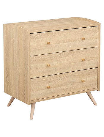 Access nursery, cama de 140x70cm y cómoda - Roble - SAUTHON