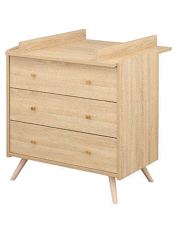 Access nursery, cama de 140x70cm y cómoda - Roble - SAUTHON