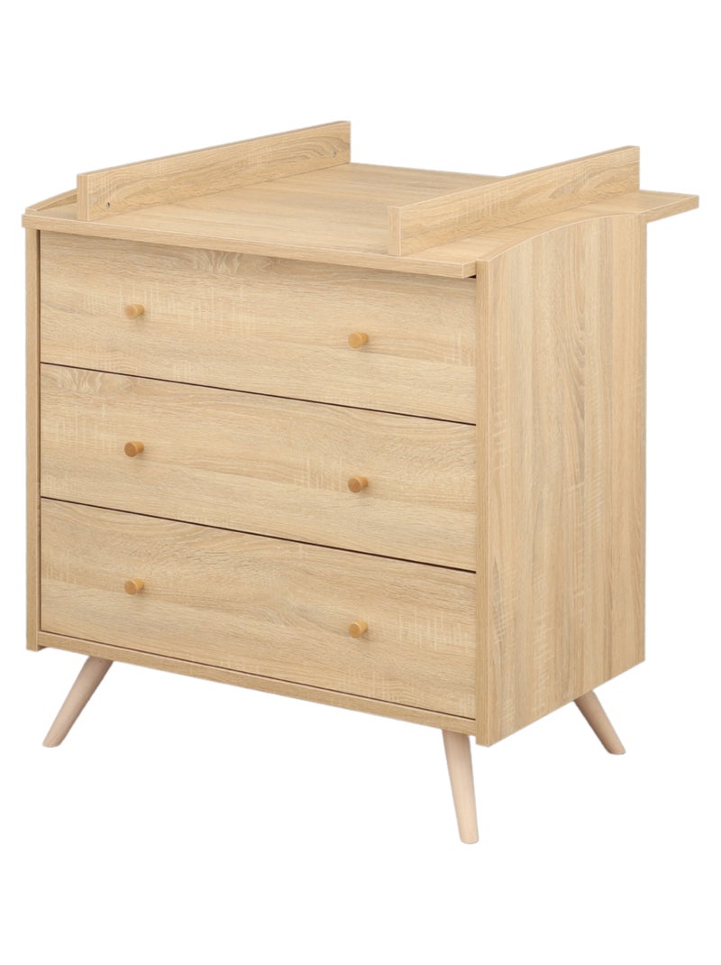 Access nursery, cama de 140x70cm y cómoda - Roble - SAUTHON Marrón - Kiabi