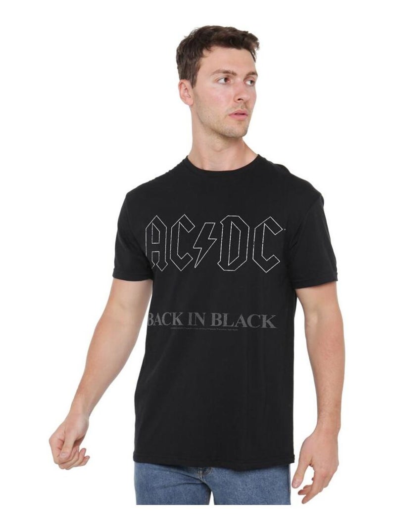 AC/DC - Camiseta Back In Black para Hombre Negro - Kiabi