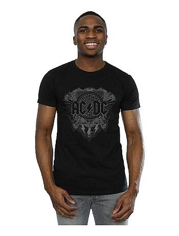AC/DC - Camiseta Black Ice de Algodón para Hombre