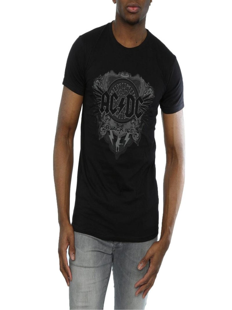 AC/DC - Camiseta Black Ice de Algodón para Hombre Negro - Kiabi