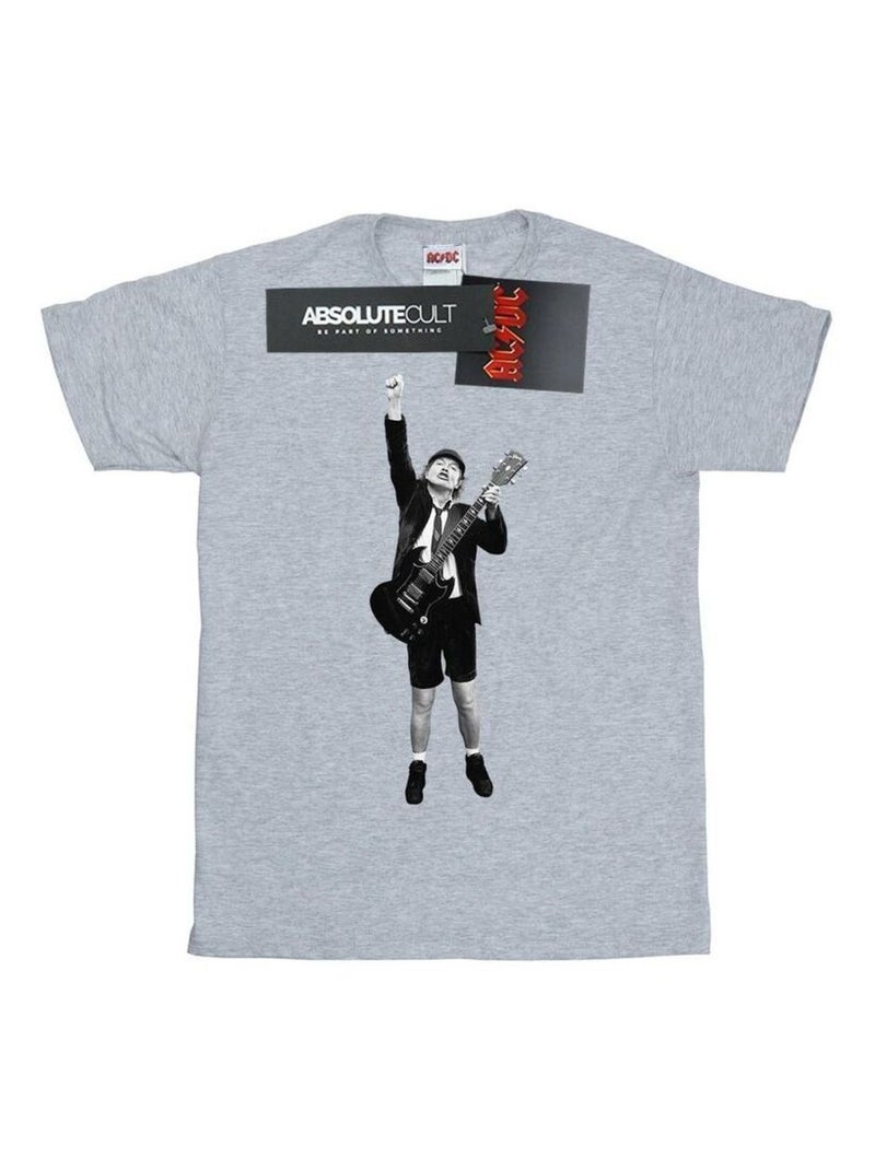 AC/DC - Camiseta de Angus Young Corte para Hombre Gris jaspeado - Kiabi
