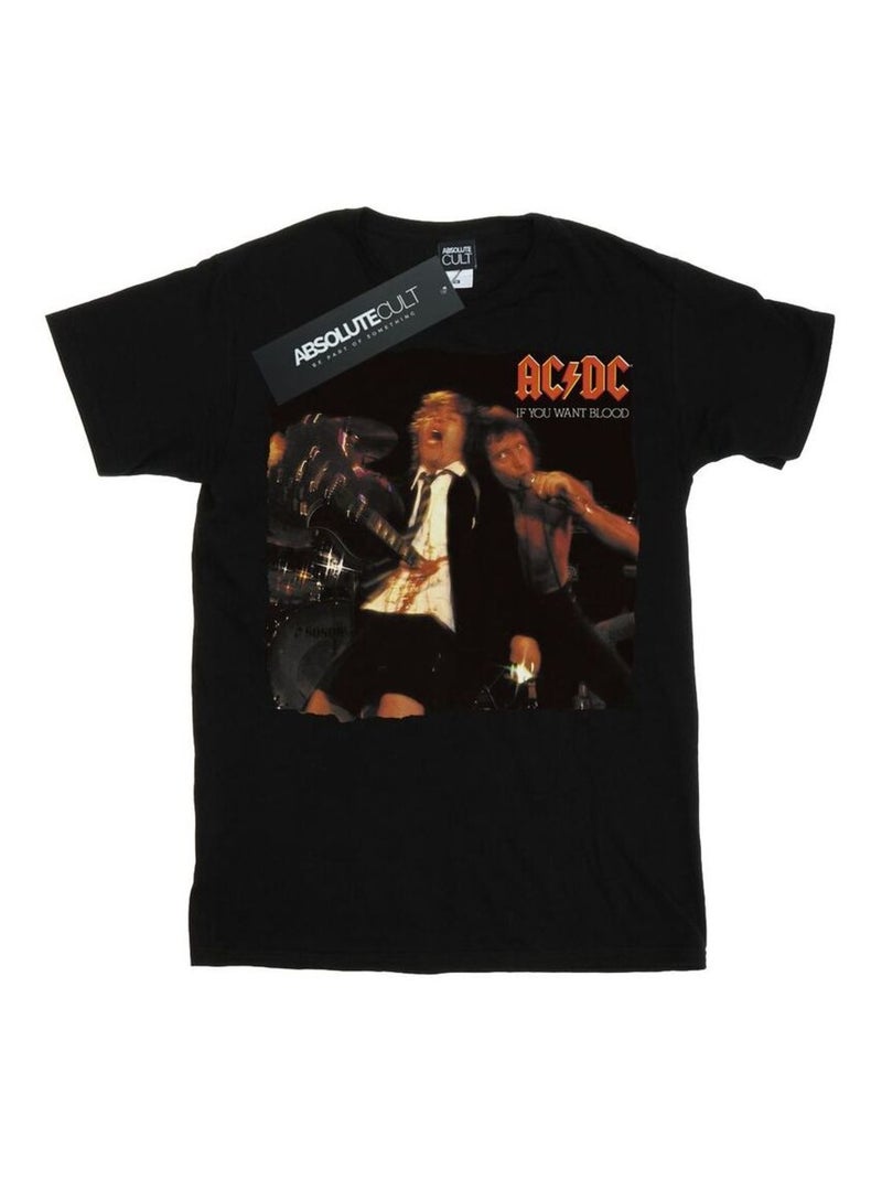 AC/DC - Camiseta If You Want Blood para Hombre Negro - Kiabi