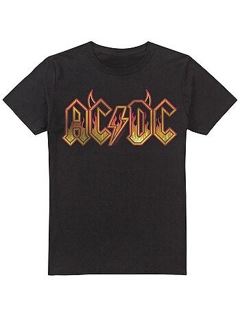 AC/DC - Camiseta Logotipo de Fuego para Hombre