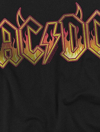 AC/DC - Camiseta Logotipo de Fuego para Hombre