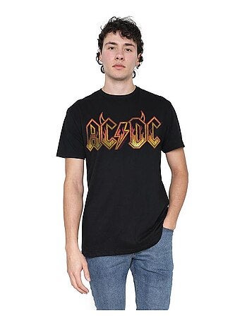 AC/DC - Camiseta Logotipo de Fuego para Hombre