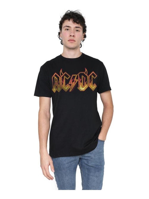 AC/DC - Camiseta Logotipo de Fuego para Hombre - Kiabi AC/DC - Camiseta Logotipo de Fuego para Hombre - Kiabi