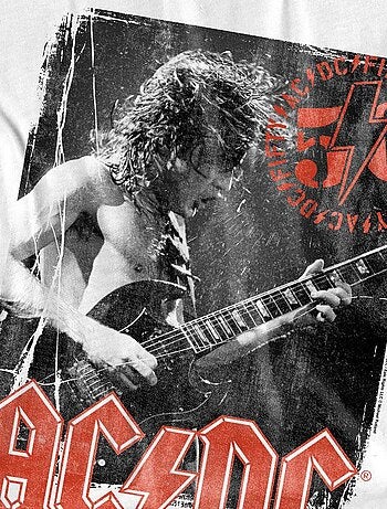 AC/DC - Camiseta Póster del Sello para Hombre
