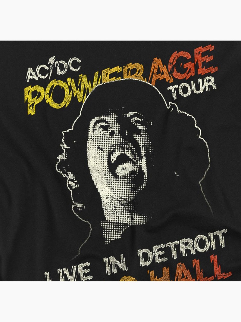AC/DC - Camiseta Powerage Tour para Adultos Unisex Negro - Kiabi