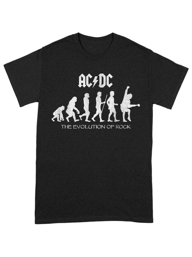 AC/DC - Camiseta The Evolution of Rock para Adultos Unisex Negro - Kiabi