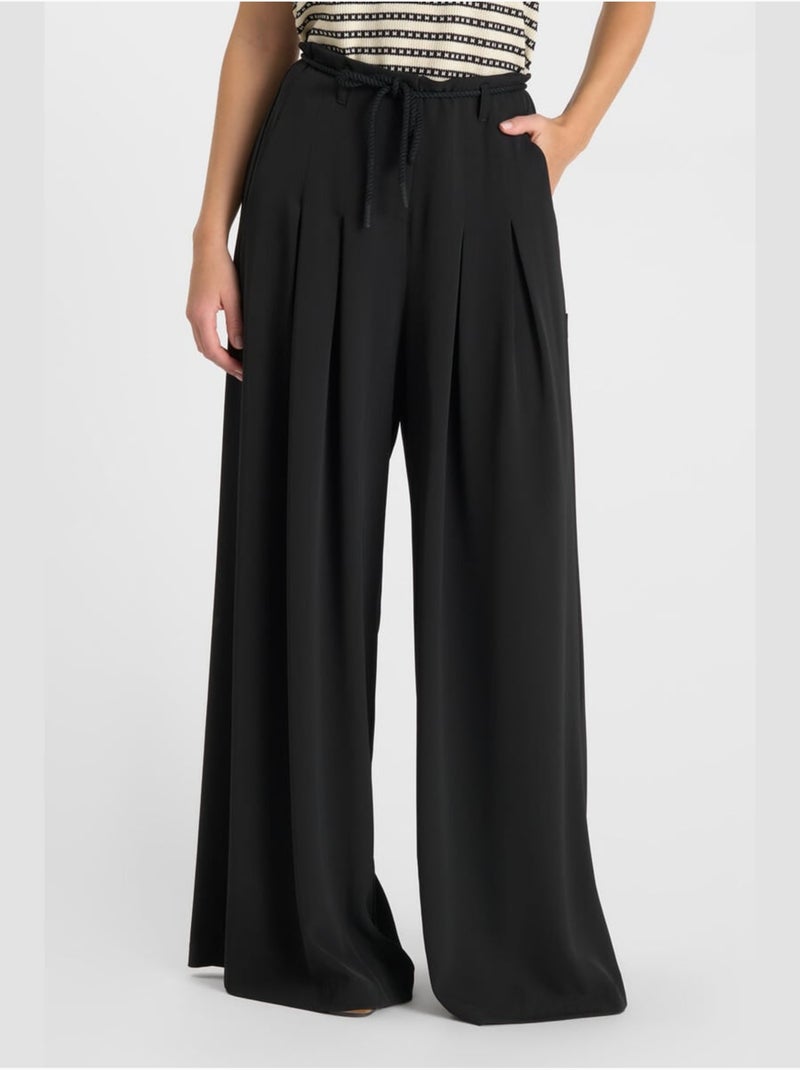 Adela pantalones anchos y sueltos Negro - Kiabi