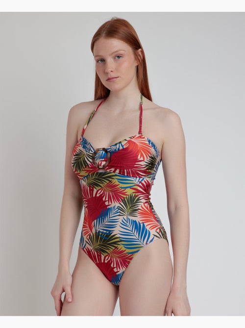 ADMAS Bañador Bandeau Desert Palm para Mujer - Kiabi ADMAS Bañador Bandeau Desert Palm para Mujer - Kiabi
