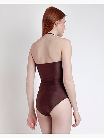 ADMAS Bañador Bandeau Drapeado Desert Palm para Mujer
