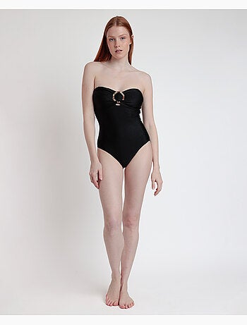 ADMAS Bañador Bandeau Drapeado Desert Palm para Mujer