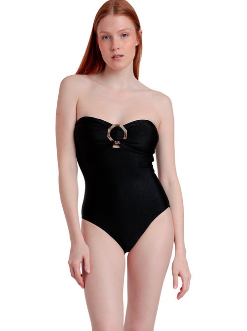 ADMAS Bañador Bandeau Drapeado Desert Palm para Mujer - Kiabi