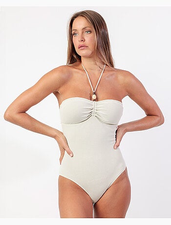 ADMAS Bañador Bandeau Golden Vibes para Mujer