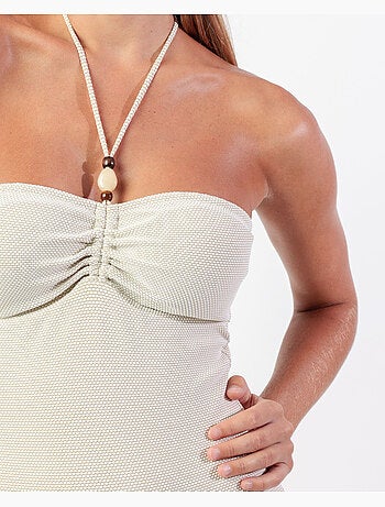 ADMAS Bañador Bandeau Golden Vibes para Mujer