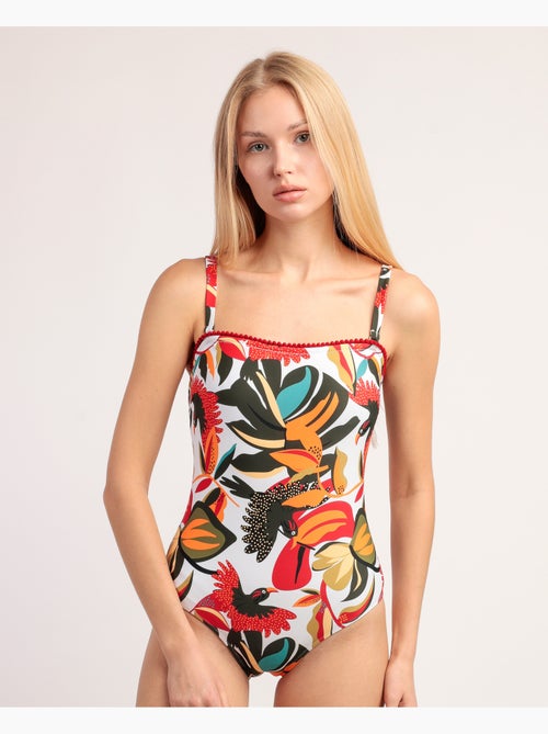 ADMAS Bañador Capacidad Multicolor Paradise para Mujer - Kiabi ADMAS Bañador Capacidad Multicolor Paradise para Mujer - Kiabi