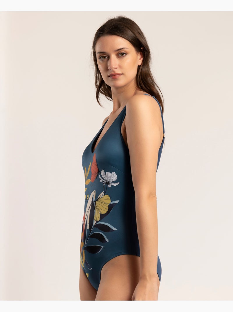 ADMAS Bañador Cooper para Mujer Azul grisáceo - Kiabi