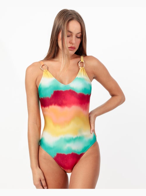 ADMAS Bañador Estampado Boreal para Mujer - Kiabi ADMAS Bañador Estampado Boreal para Mujer - Kiabi