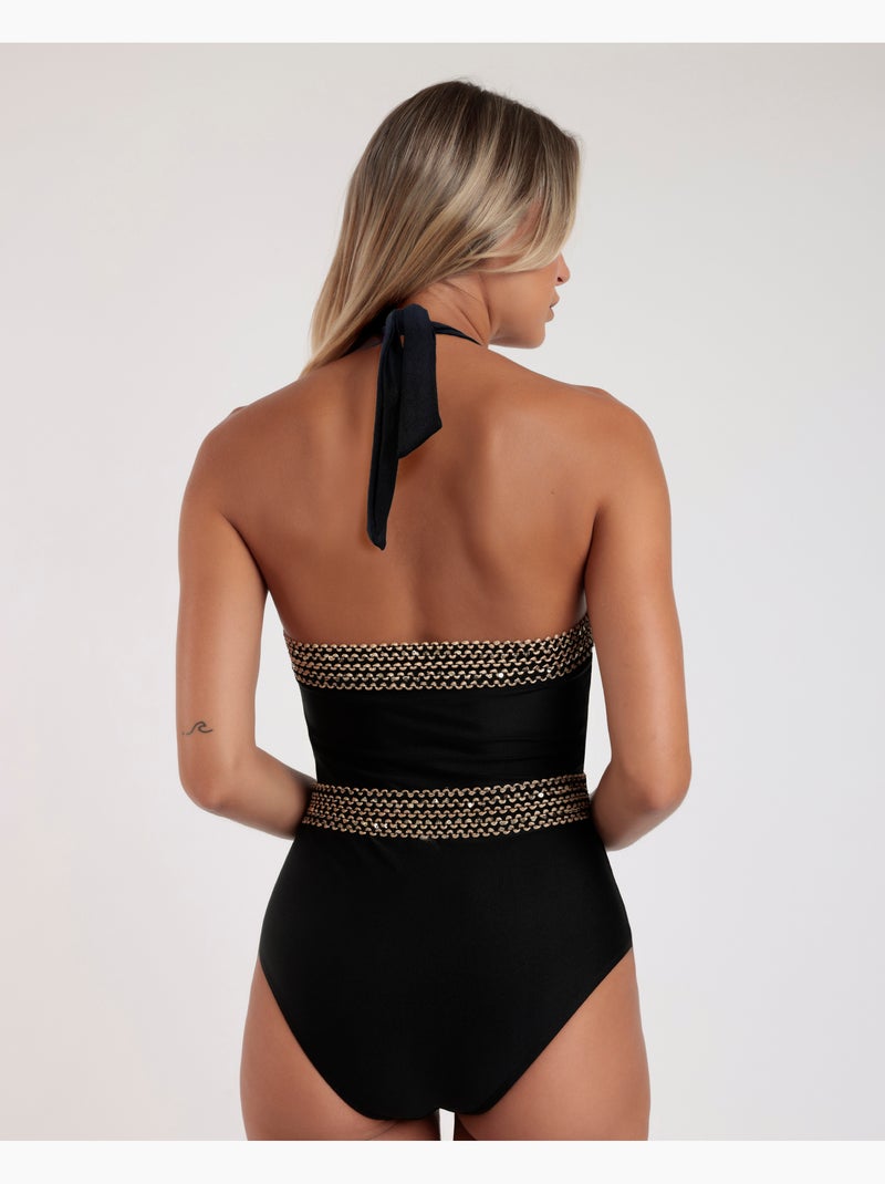 ADMAS Bañador Halter Luxe Swim para Mujer Negro - Kiabi