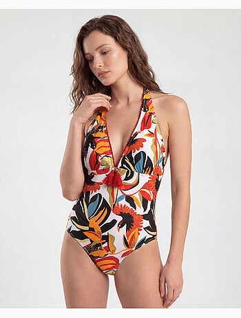 ADMAS Bañador Halter Multicolor Paradise para Mujer