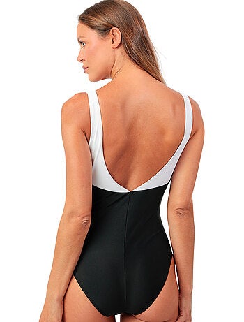 ADMAS Bañador Reductor Bicolor Curvy Escote Cuadrado para Mujer